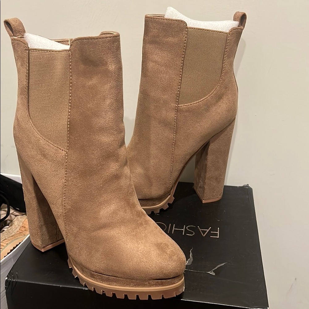 Tan Suede Ankle Boots
